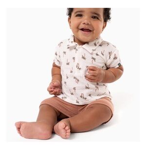 NWT Modern Moments by Gerber - 0-3 months Baby - Shirt Shorts  Set - Palm Trees